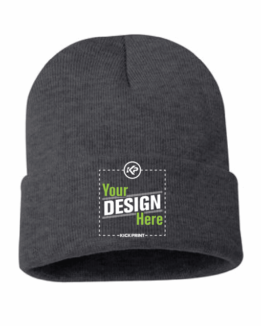 Beanie Cap Logo Placement Kick Print