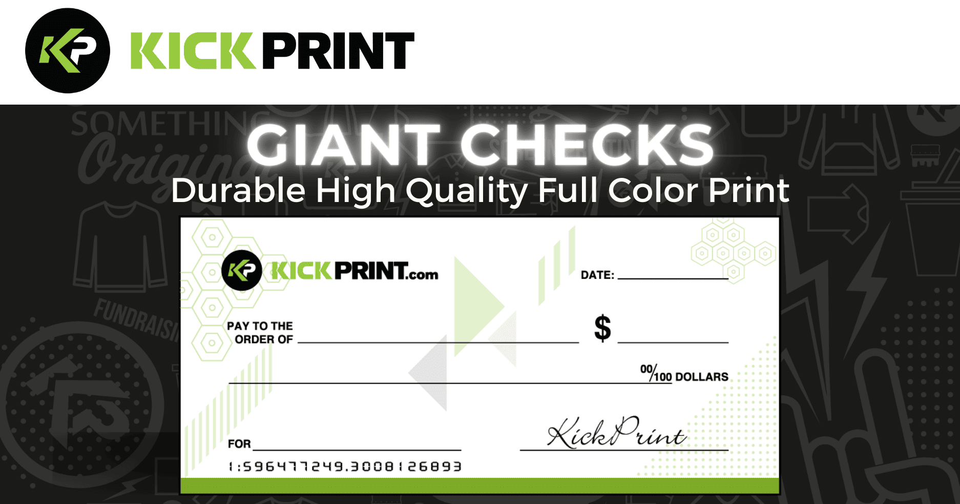 Giant Checks Kick Print