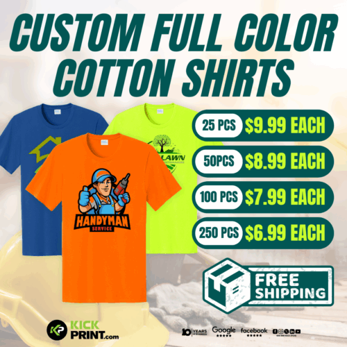 Full Color Cotton T-Shirt Sale!
